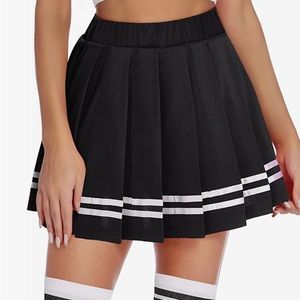 Black Pleated Tennis Skirt